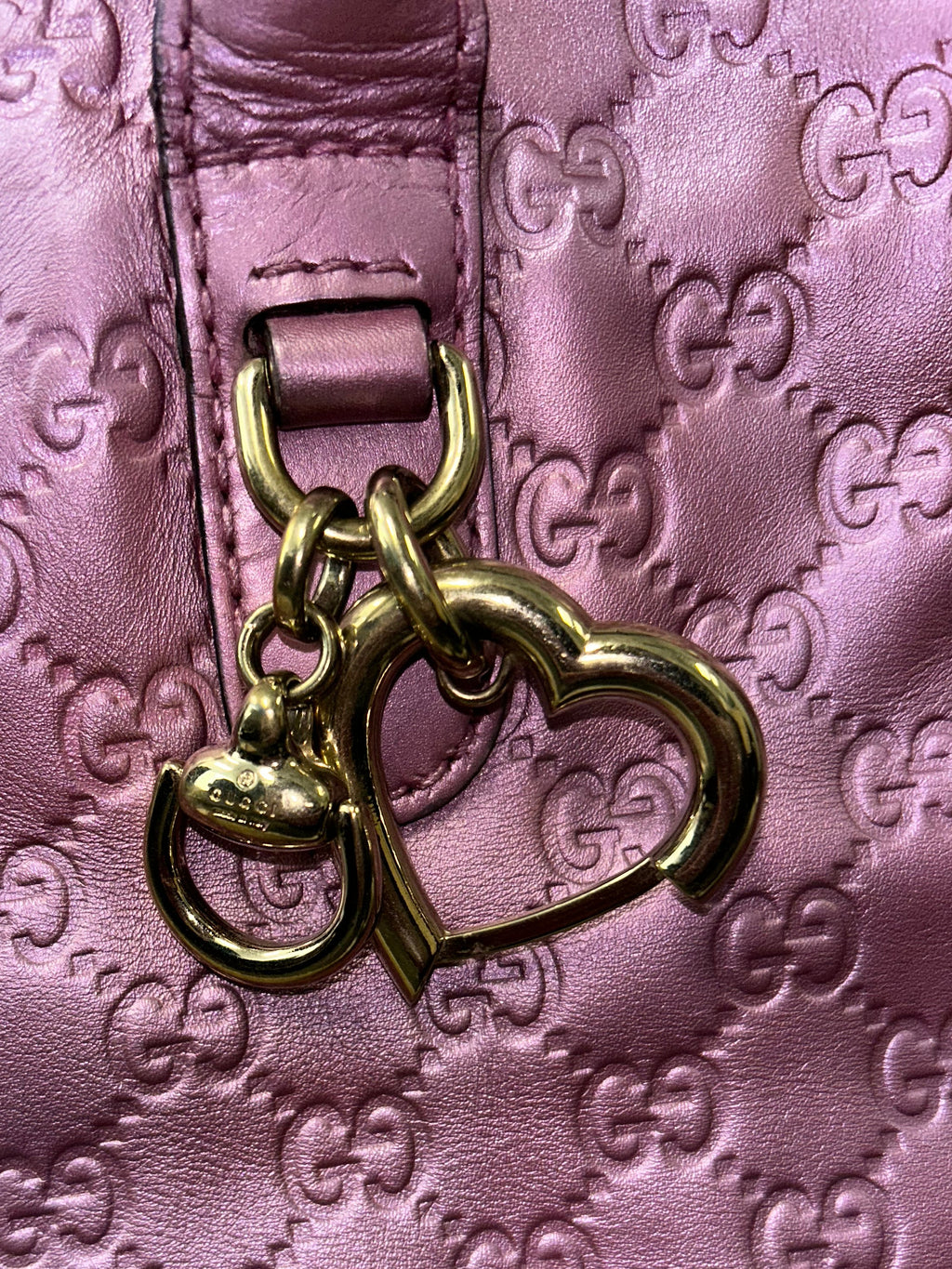 Gucci GG Guccissima Tote Bag - Pink/Gold