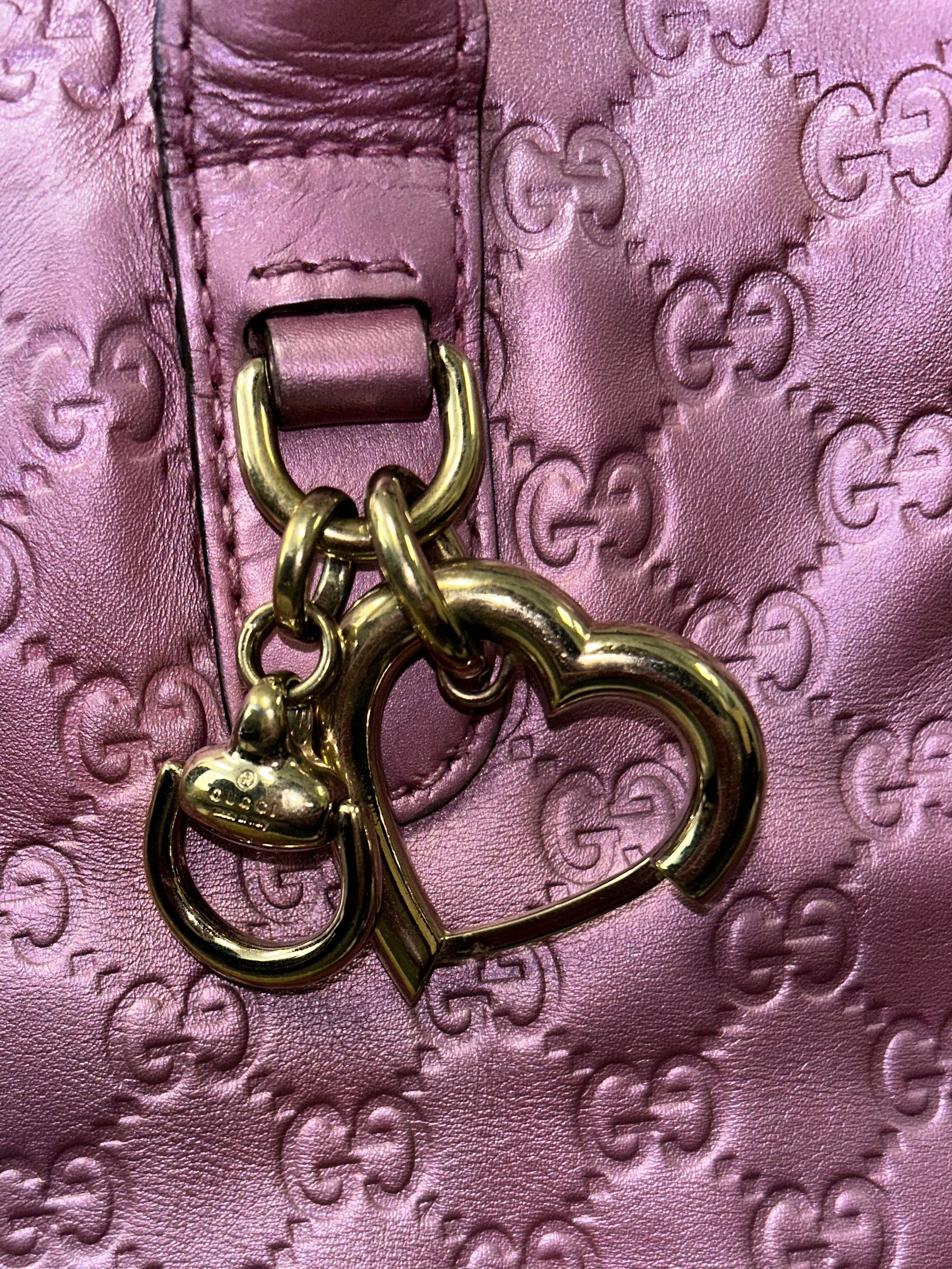 Gucci GG Guccissima Tote Bag - Pink/Gold