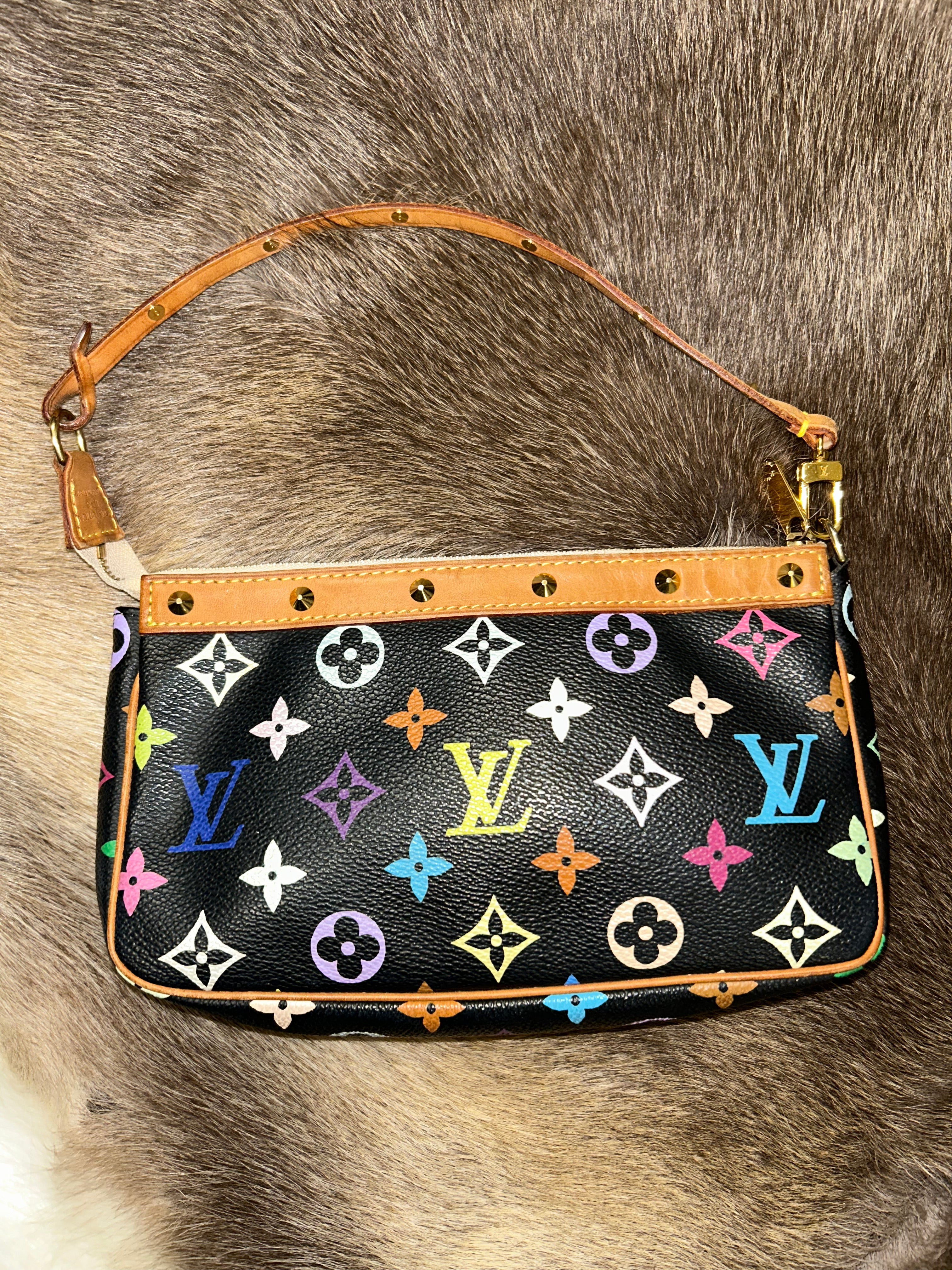 Louis Vuitton x Takashi Murakami Monogram Pochette - Black/Multicolour