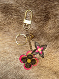 Louis Vuitton Monogram Blooming Flower Charm - Brown/Pink/Gold