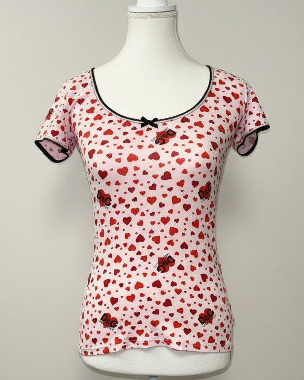 Dolce & Gabbana Underwear Hearts T-shirt - Pink/Red