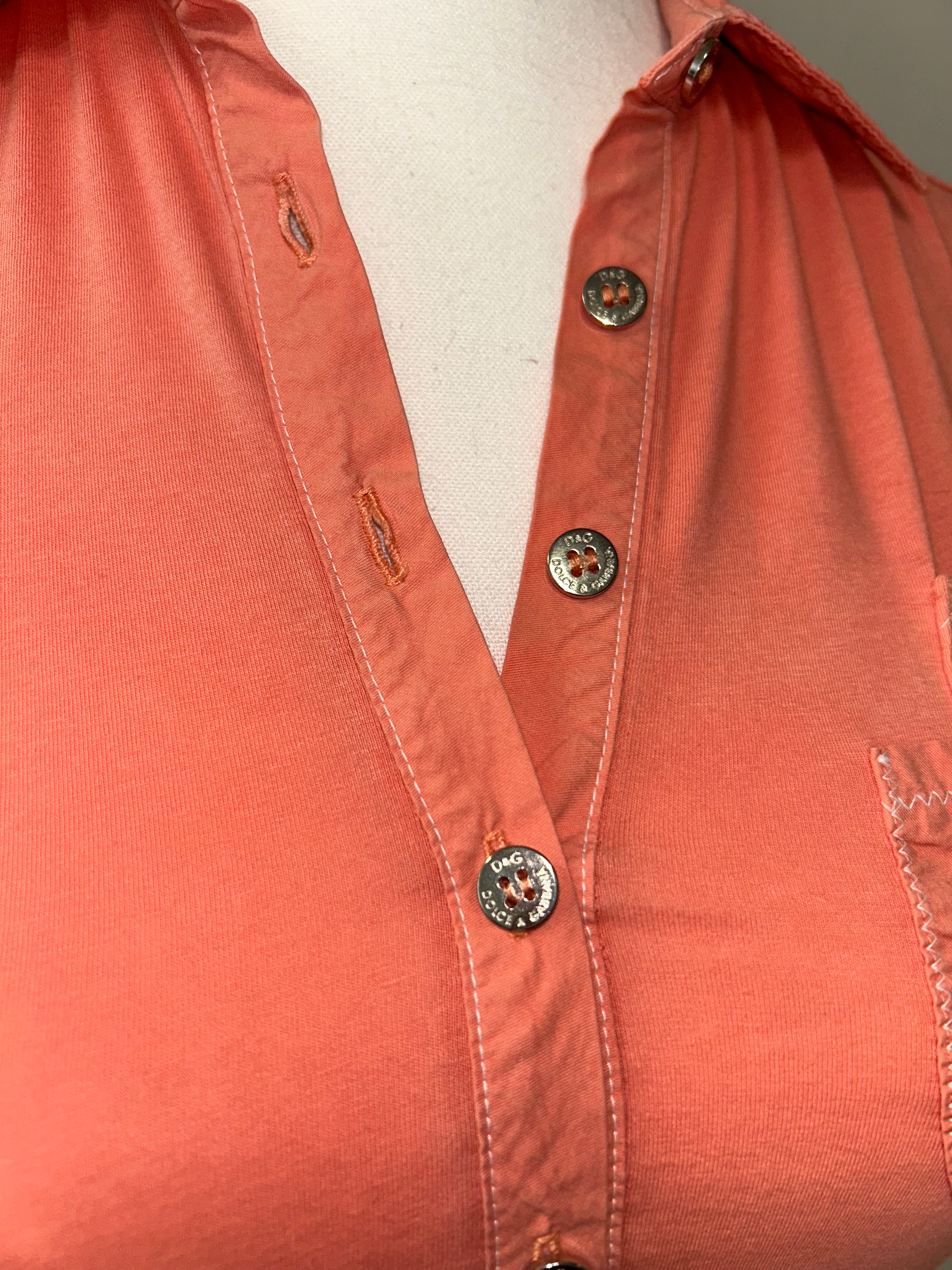 Dolce & Gabbana Button Up Shirt - Coral
