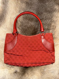 Gucci GG Canvas Handbag - Red