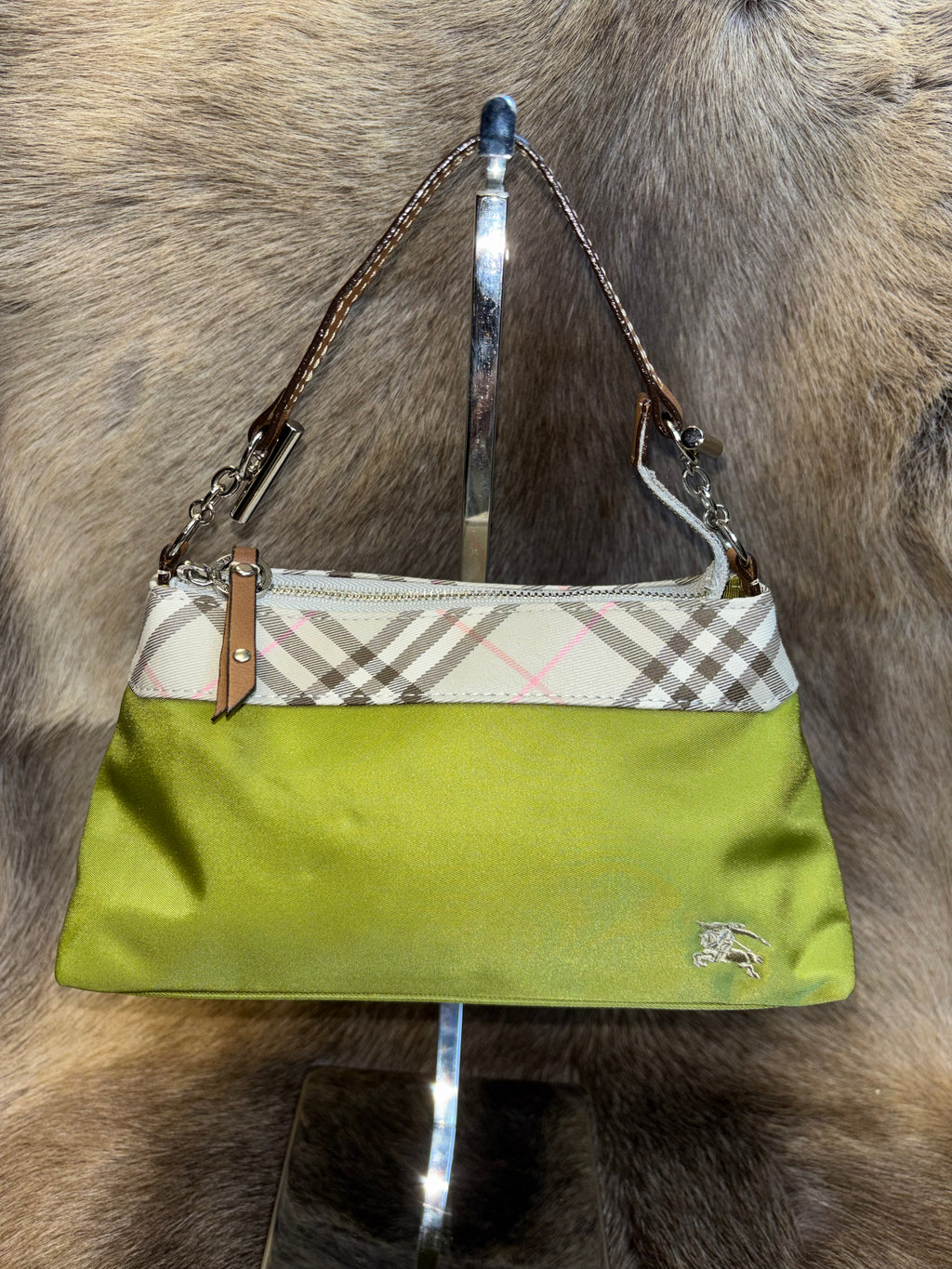 Burberry Nova Check Pouch - Beige/Green