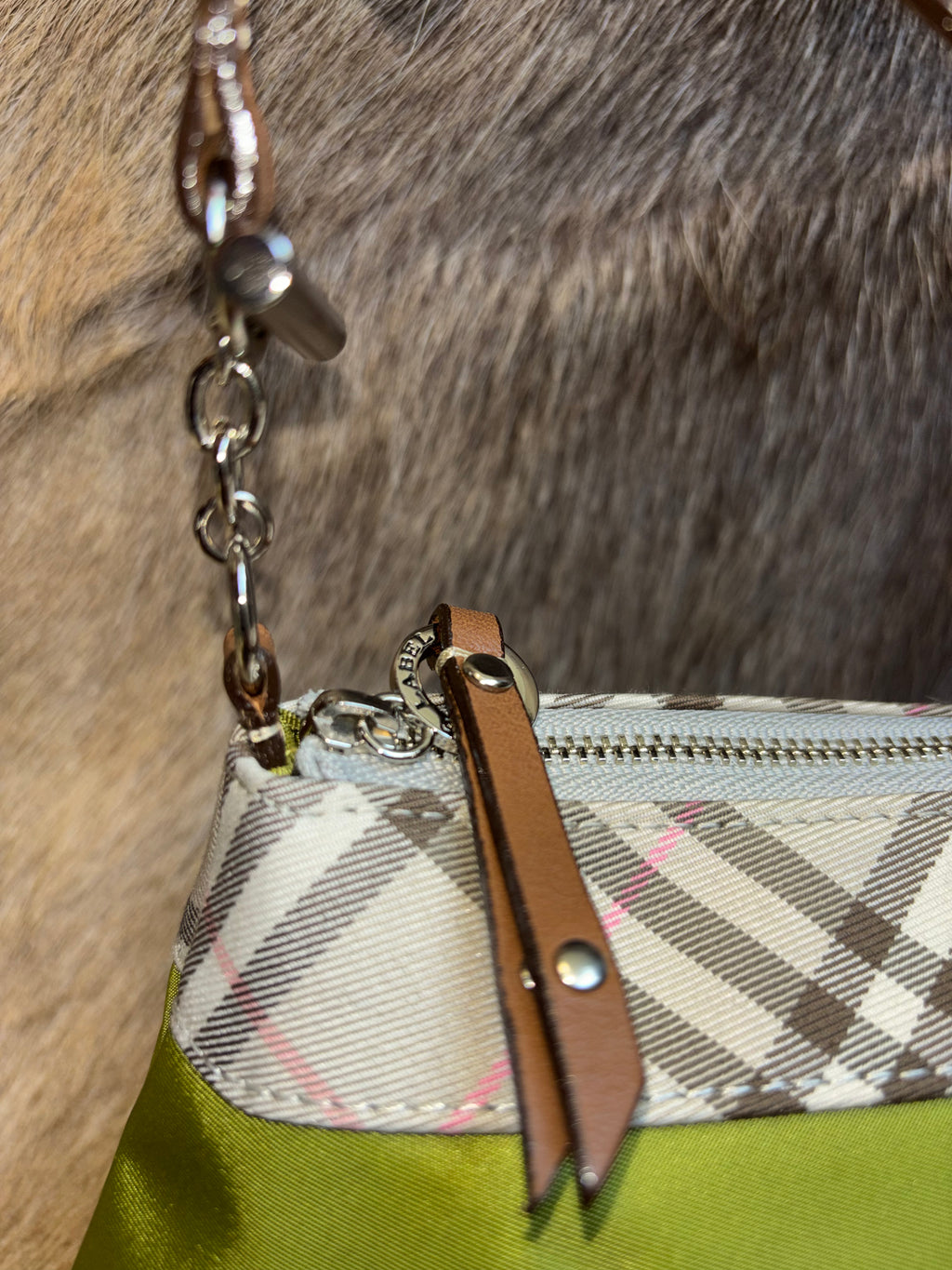 Burberry Nova Check Pouch - Beige/Green