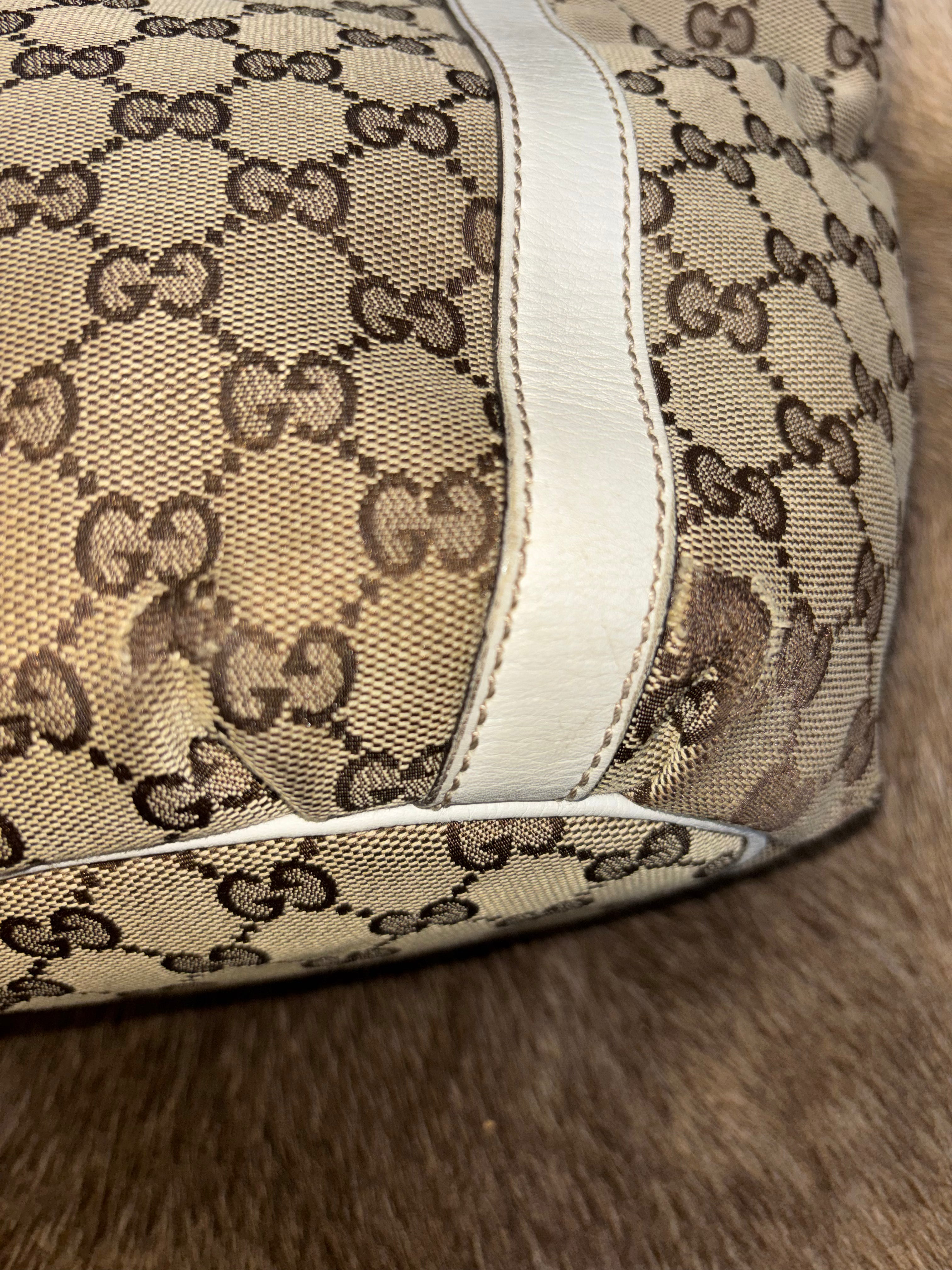 Gucci GG Canvas Handbag - Beige/White