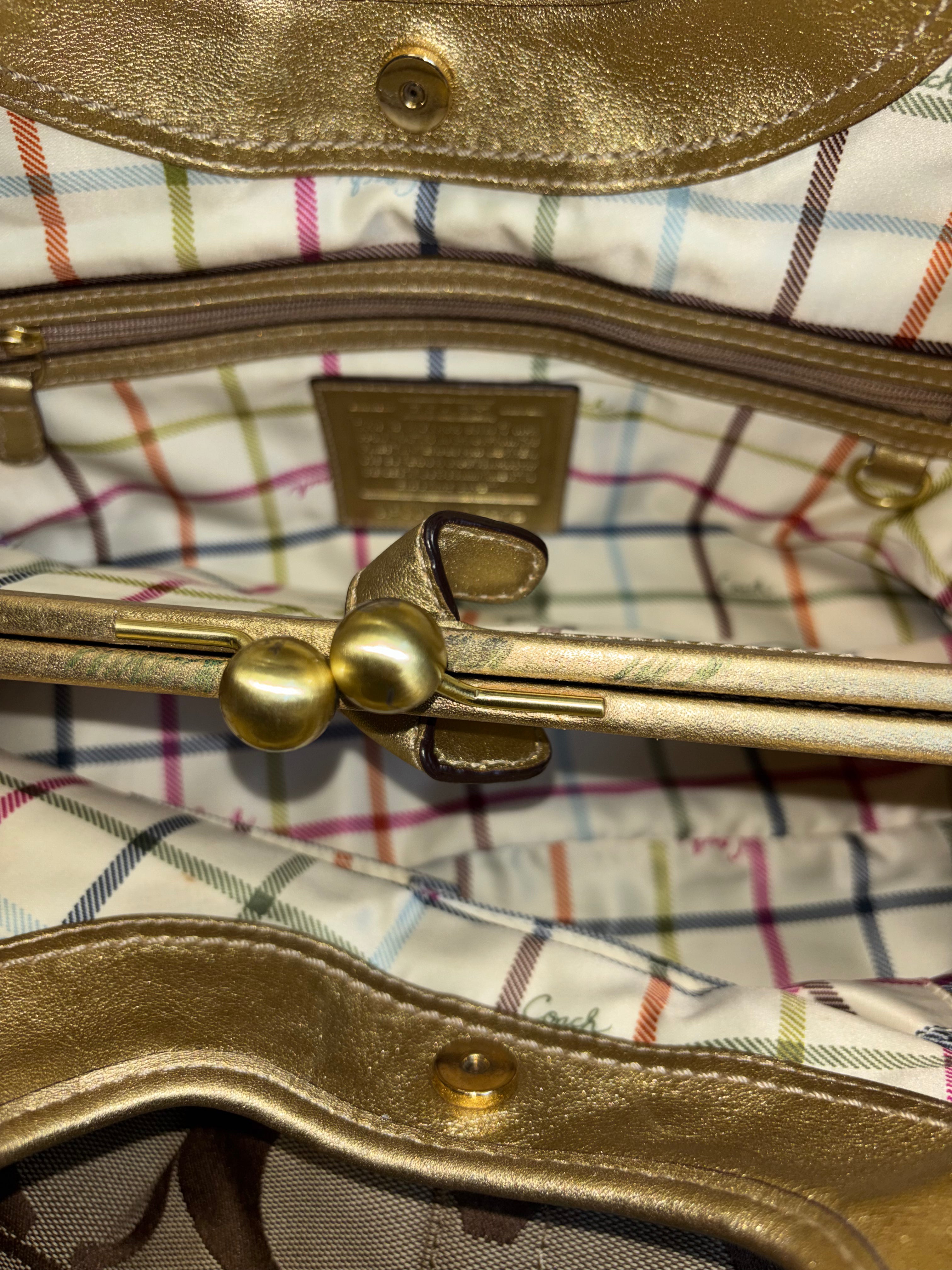 Coach Ergo Kisslock Shoulder Bag - Gold