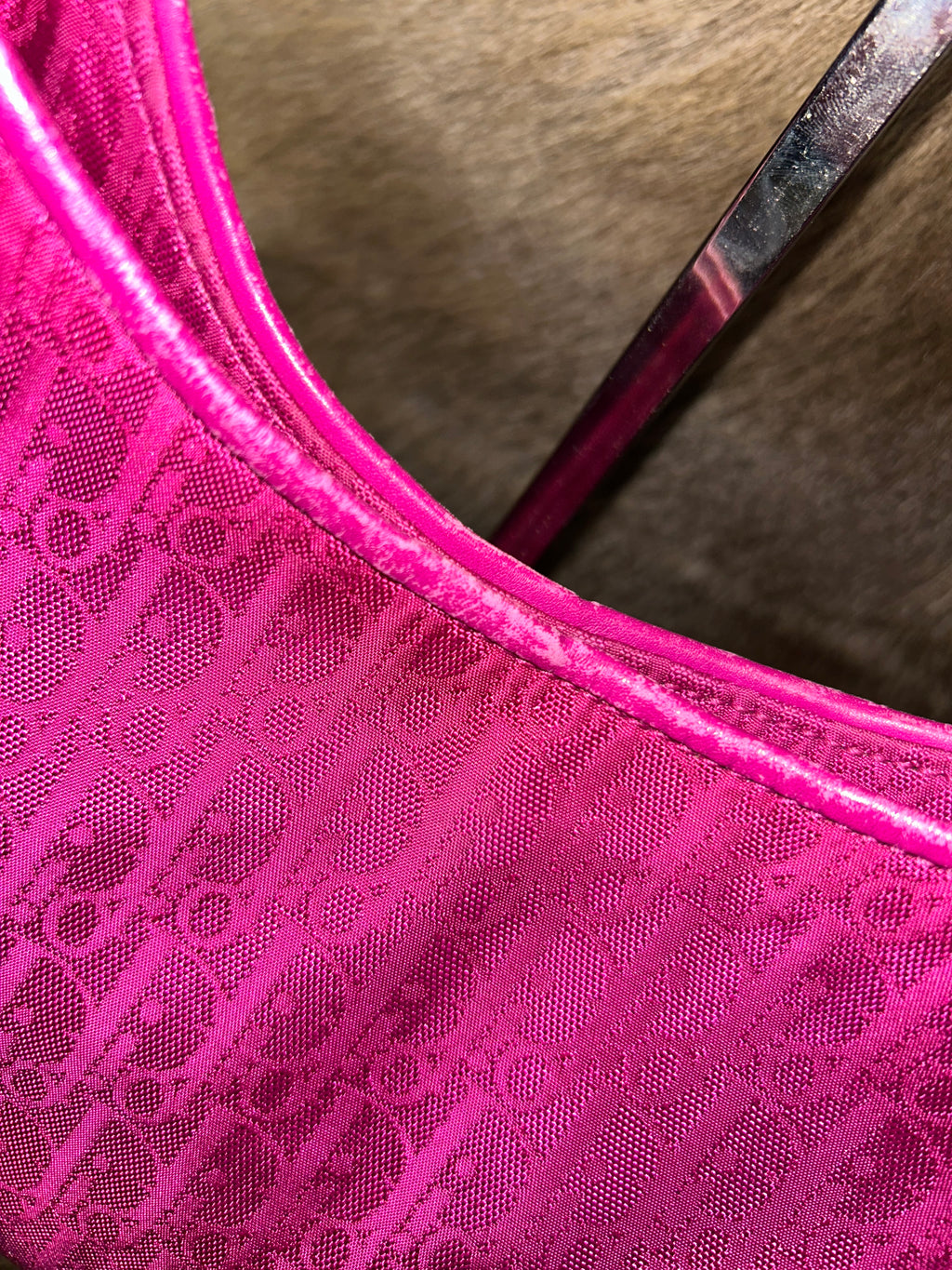 Christian Dior Nylon Shoulder Bag - Fuchsia