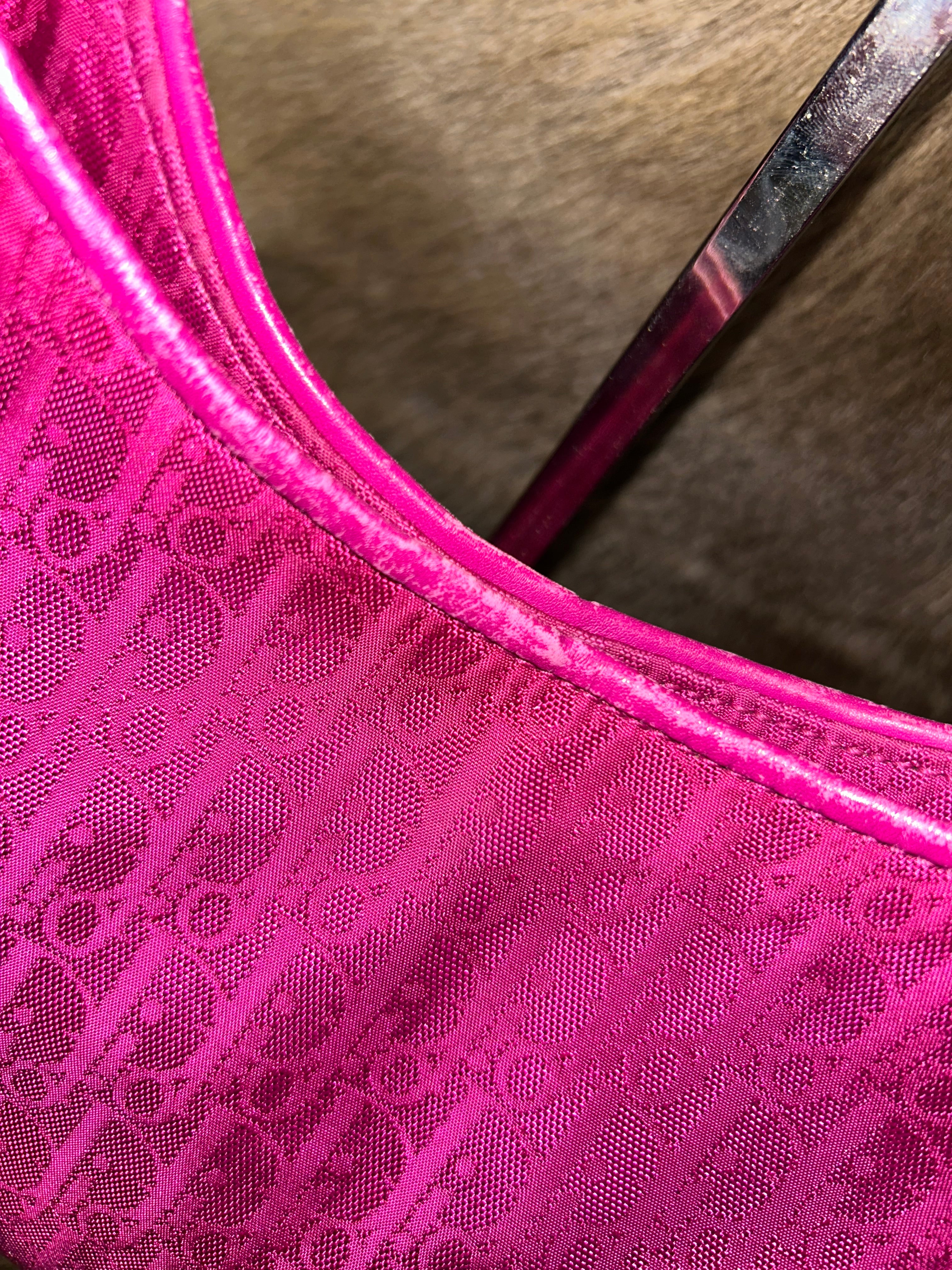 Christian Dior Nylon Shoulder Bag - Fuchsia