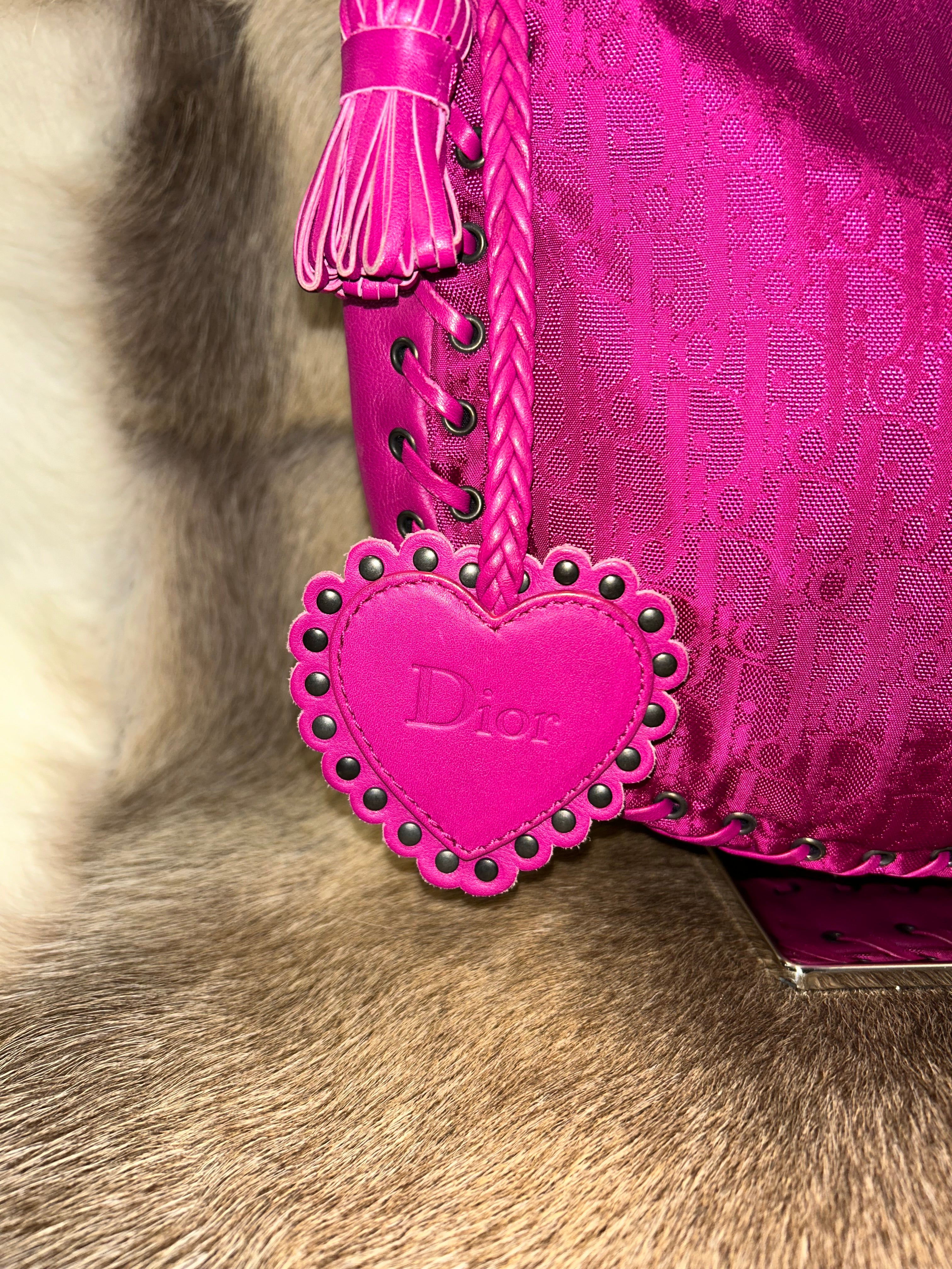 Christian Dior Nylon Shoulder Bag - Fuchsia